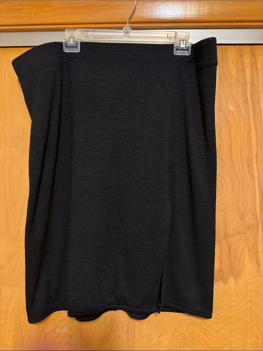 GAP Knit Black Skirt with Subtle Front Slit
